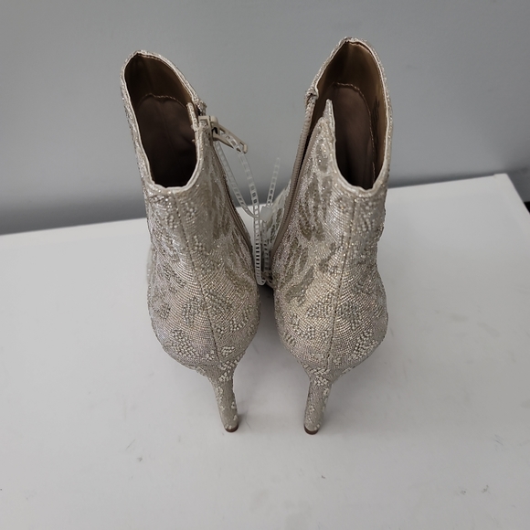 Gianni BiniAnninaTwo Leopard Print Rhinestone Embellished Stiletto Dress Booties - Picture 6 of 11